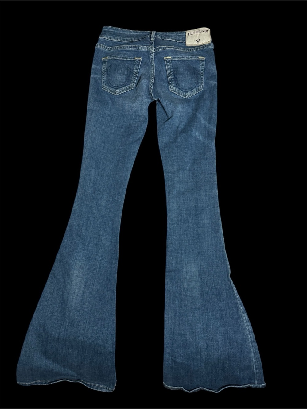 True Religion Women’s  Low Rise Bell Bottom
 Taille Basse jeans size 24 - Picture 2 of 7